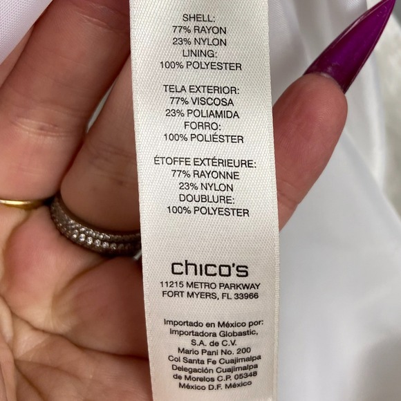 Chicos Easywear Straight‎ Leg Casual Pants Cozy Size 2 Large Minimalist Coastal - Picture 9 of 11